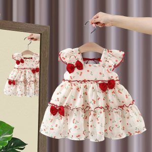 Cherry Chiffon Dress
